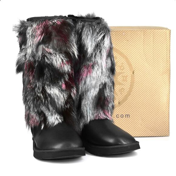 C8 NIB AU & MU AUSTRALIA N613 Wmns Sheepskin Fur Winter Snow Boots Size 12 - Picture 1 of 11